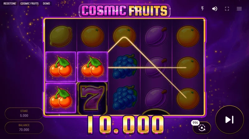 Cosmic Fruits - big win in the base game