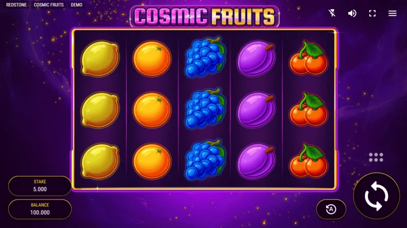 Cosmic Fruits - main game screen